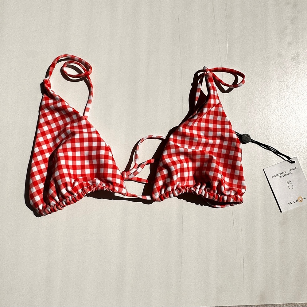 Skatie Checker Bikini Top Brand New